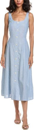 Anne Klein Linen-Blend Tank Midi Dress