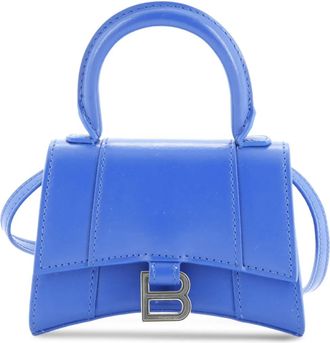 Balenciaga Hourglass Chain Top Handle Bag Leather Mini satchel - Blauw