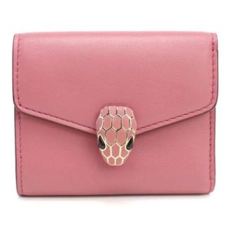 Bulgari Pre-owned Wallets, female, Pink, Size: ONE SIZE Pre-owned Vintage Tri-Fold Wallet