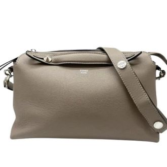 Fendi Pre-owned Handbags, female, Gray, Size: ONE SIZE Pre-owned Leather Shoulder Bag