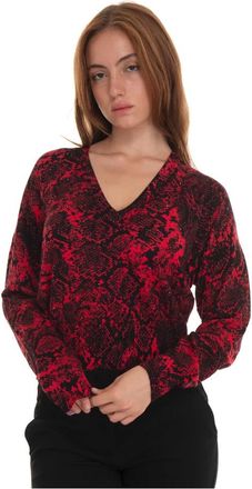 Liu Jo V-neck Pullover - Dames - V-hals truien - Rood - XL - Truien & Vesten