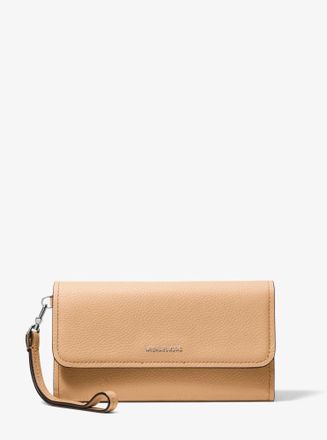 Michael Kors Jet Set Medium Pebbled Leather Convertible Wristlet