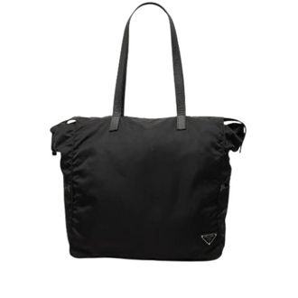 Prada Pre-owned Nylon Tote Bag - Dames - Vintage Shopper - Zwart - ONE Size - Nylon - Vintage