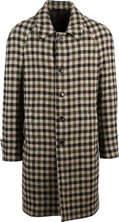 L.B.M. 1911 Beige-Green Virgin Wool-Blend Coat