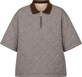 Nine In The Morning Check Diamond-Quilted Cotton Overshirt