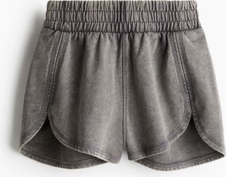 H&M Sweatshorts im Washed-Look - Grau/Ausgewaschen