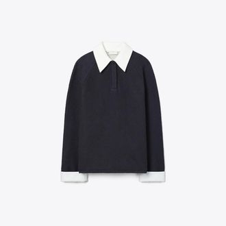 Tory Burch Womens Wool Rugby Polo, size XXS