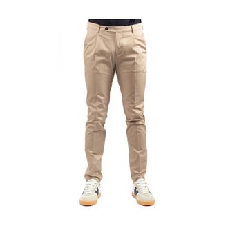 Berwick 1707 Stylish Trousers for Men - male - Berwick - Slim-fit Trousers - Beige - XL - Trousers