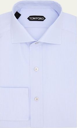Tom Ford Mens Solid Cotton Dress Shirt
