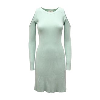 Vicolo 44002E Gebreide Jurk - Dames - Kleedjes - Groen - ONE Size - Kleedjes