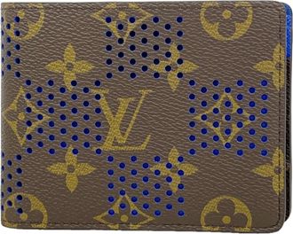Louis Vuitton Blue Brown Bill Wallet (Bi-Fold) (Pre-Owned)