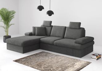 Sit&more Ecksofa »Moreno L-Form, B: 247 cm« mit Armteilverstellung, optional Bettfunktion