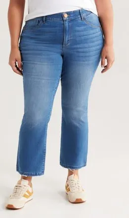Wit & Wisdom Bennett Skyrise Barely Bootcut Ankle Jeans in Mid Blue Artisanal at Nordstrom Rack, Size 20W