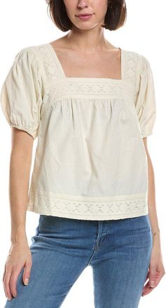 Mother The Memory Lane Puff Sleeve Top