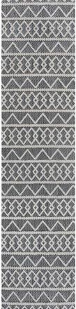 Jonathan Y Designs Aylan High-Low Pile Knotted Trellis Geometric Indoor/Outdoor Area Rug in Black/ivory at Nordstrom, Size 5Ft 0In X 8Ft 0In