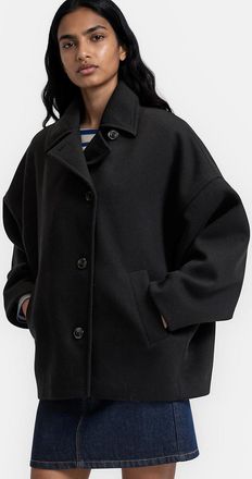 La Redoute Collections Korte oversized jas met knoopsluiting