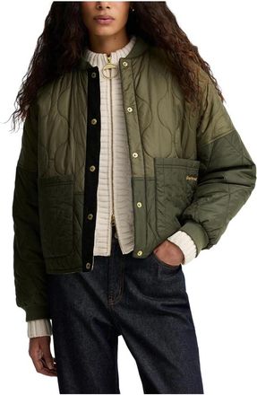 Barbour Ravenshill Reversible Quilted Jacket - Dames - Bomber jackets - Groen - L - Polyester - Jassen