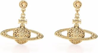 Vivienne Westwood Orb crystal-embellished earrings - women - glass/Brass - One Size - Gold