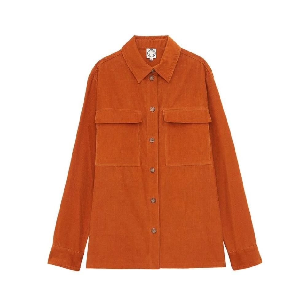 Camicette da Donna in Velluto a Coste con Bottoni, Giacca Casual da Donna, Maniche Lunghe, per Lo Shopping Quotidiano (Apricot XXL