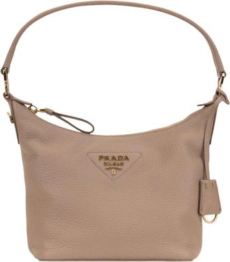 Prada Tassen, Dames, Bruin, ONE Size, Leer, Handbags