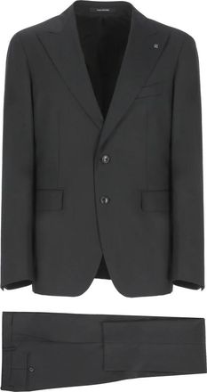 Tagliatore Virgin Wool Tweedelig Pak - Heren - Business pakken - Zwart - 4XL - Tweed - Kostuums
