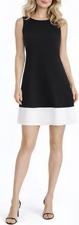 Isaac Mizrahi New York Aurora Minidress in Black/Ivory at Nordstrom Rack, Size X-Large