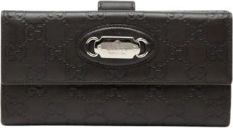 Gucci Pre-owned Wallets, female, Brown, Size: ONE SIZE Pre-owned Long Wallet