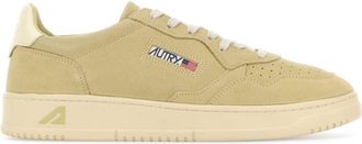 Autry Pistachio Green Suede Medalist Sneakers