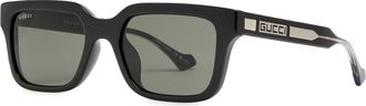 Gucci Rectangle-frame Sunglasses - Black - One Size
