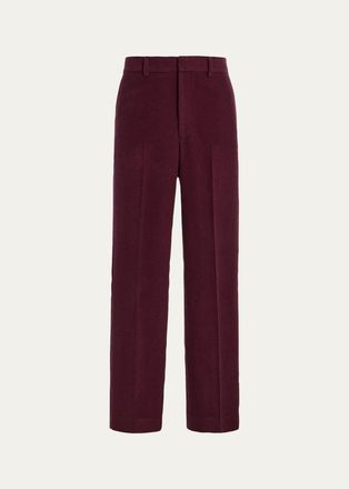 Gabriela Hearst Mens Harold Pleated Cashmere Corduroy Trousers