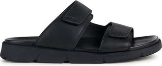 Geox Xand 2S - Heren - Sandalen - Zwart - 41 EU - Leer - Schoenen