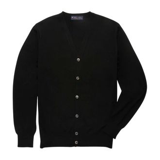 Brooks Brothers Merino Wool Cardigan - male - Brooks Brothers - Cardigans - Black - S - Knitwear