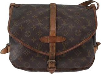 Louis Vuitton Pre-owned Cross Body Bags, female, Brown, Size: ONE SIZE Pre-owned Canvas Cross Body Bag