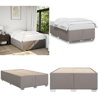 vidaXL Giroletto senza Materasso Tortora 120x190 cm Tessuto - Materasso per letto - Letto con doghe