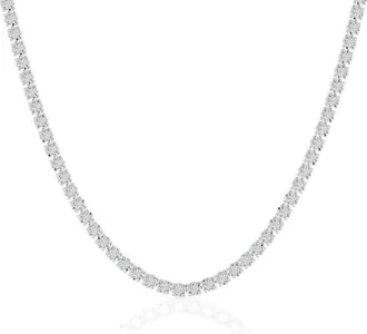 Grown Brilliance Miracle plate Tennis neckalce (75% diamond coverage)