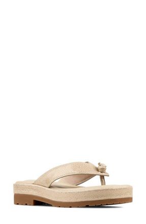 Donald J Pliner Samiya Platform Flip Flop in Platinum at Nordstrom, Size 8.5