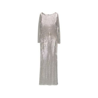Self Portrait Gowns, female, Gray, Size: XS Maxi Dresses