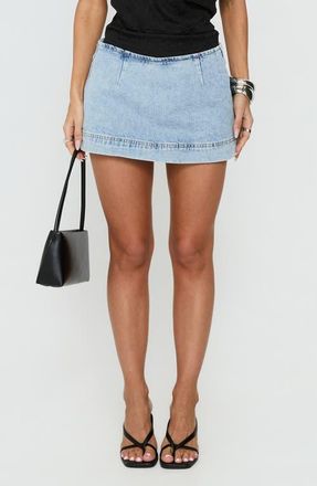 Princess Polly Stefenie Denim Skort in Light Blue Wash at Nordstrom, Size 10