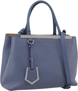 Fendi Pre-owned Vintage Hand Bag - Dames - Vintage Handtas - Blauw - ONE Size - Leer - Vintage