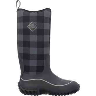 The Original Muck Boot Company Womens Hale Pull On Waterproof Wellington Boot, Black Plaid, 4