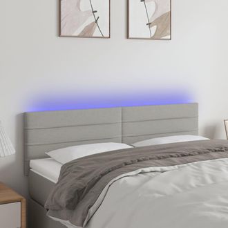 vidaXL Cabecero Con Led De Tela Gris Claro 144x5x78/88 Cm Vidaxl