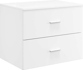 vidaXL Mueble De Ba&ntilde;o Montado En La Pared Blanco 62,5 X 44,5 X 50 Cm Vidaxl
