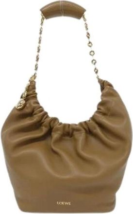 Loewe Pre-owned Squeeze Small Lamb Shoulder Bag - Dames - Vintage Schoudertas - Bruin - ONE Size - Leer - Vintage