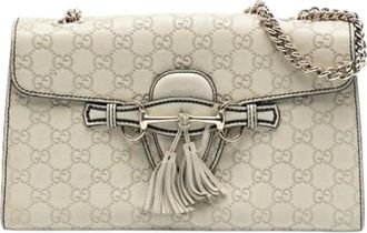 Gucci Pre-owned Shoulder Bags, female, White, Size: ONE SIZE Pre-owned The Emily Shoulder Bag
