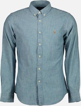 Ralph Lauren Mens Slim Fit Chambray Shirt - White - Size: 42/Regular