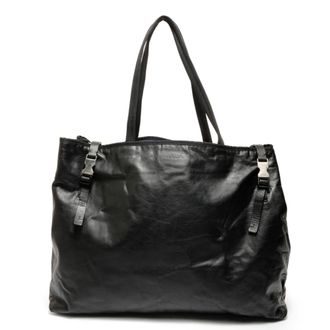 Prada Black Leather Tote Bag (Pre-Owned)