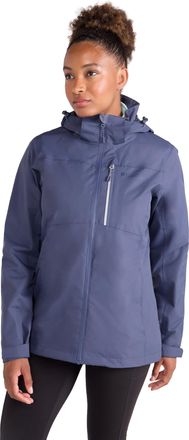 Mountain Warehouse Rainforest Womens Jacket -Waterproof Rain Coat with Pockets & Adjustable Hem, Mesh lined, Packaway Hoodie - For Autumn, Winter & Outdoors Blue Womens 
