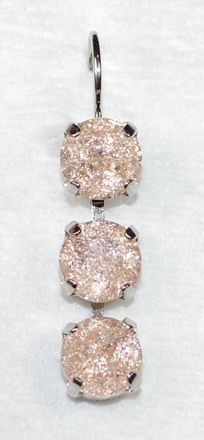 Mariana Womens Ice Stone Earrings In Silver/ Champagne