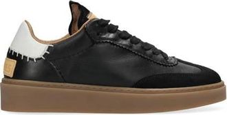 Shabbies Amsterdam Bossa Nuovo leren sneakers zwart
