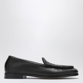 Bottega Veneta Silenzio Loafers in Black Lambskin Leather